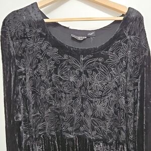 Y2K Black Velvet Dress By Nostalgia